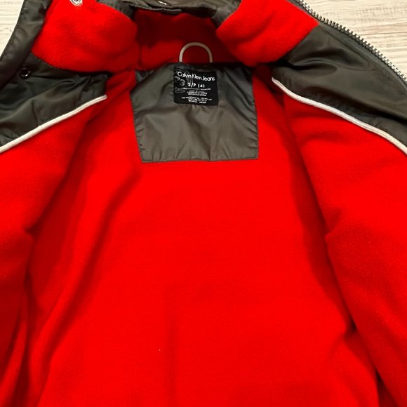 Boys Calvin Klein Puffer Jacket with Removable Hood - Picture 9 of 9